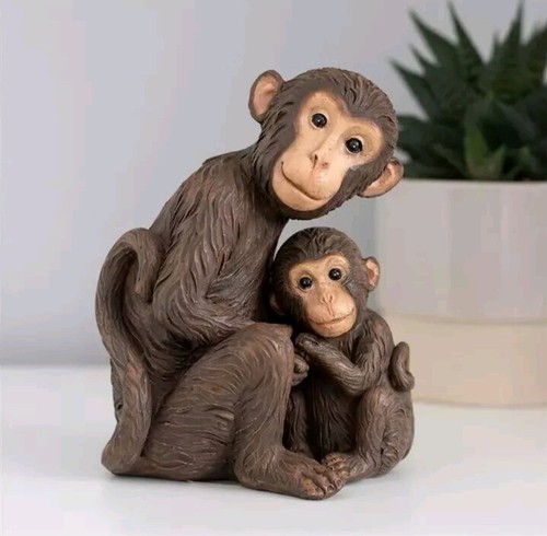 Monkey mother and baby - and,