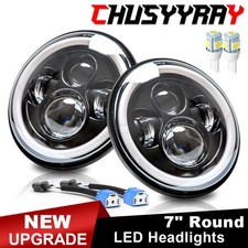 NEW Pair 7“ inch Round LED