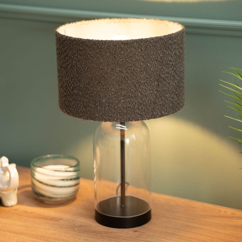 Glass table lamp - black, base