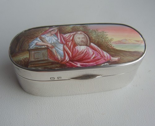 Antique sterling silver enamel - sterling,