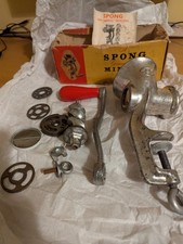 Vintage Spong National 25 Mincer / Chopper. Worktop Table Mount-Made in England.