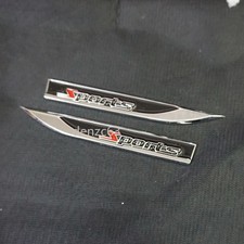 Pair Silver Chrome Black