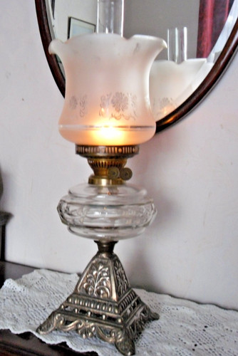 Vintage working dbl wick oil - vintage,