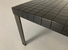 Pair of Poltrona Frau "Geometrie" Coffee Sofa Side Tables - In Wenge