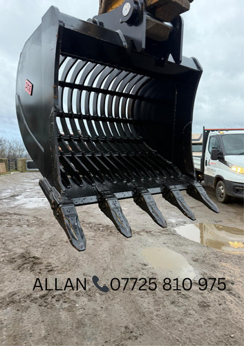 1200mm riddle bucket 65mm pins - bucket,