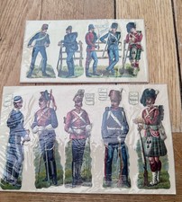 Antique Military Scraps-British Soldiers 11.5*3cm -Raphael Tuck & Sons?