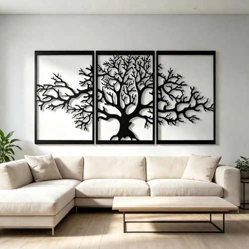 Large black tree - life, metal