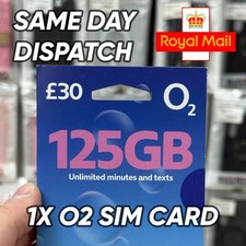 1x O2 £30 Pay As You Go SIM – Unactivated – Triple Cut