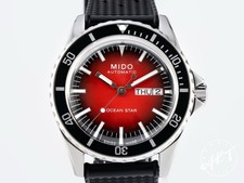 *Rare* Mido Ocean Star Tribute Gradient Red Dial 41mm Automatic Watch w/ Box