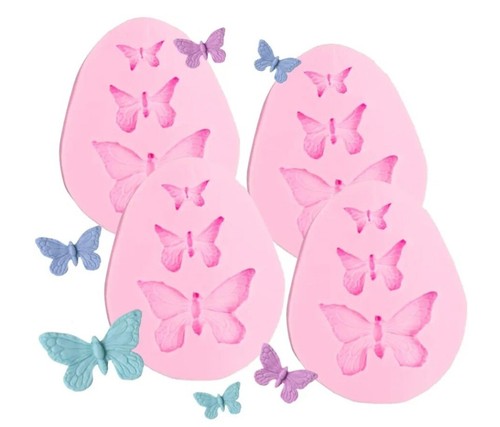 4pcs silicone butterfly mold - silicone,