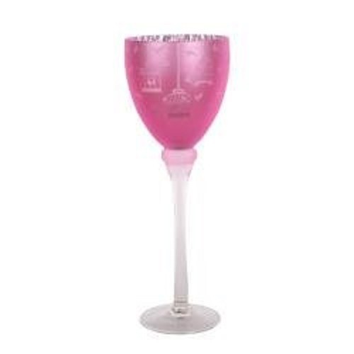Pink tea light stem glass - tea, vase