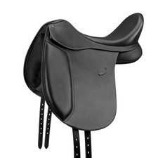 Arena By Bates Adjustable Iberian Leather Dressage Saddle Black Brown 17"-17.5"