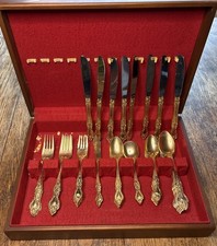 50 Piece Northcraft Gold-plated stainless steel Canteen of Cutlery - Japan