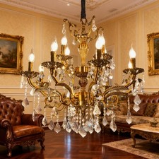 French Country Chandeliers 6/8/12 Light Vintage Pendant Light fr Living Room E14
