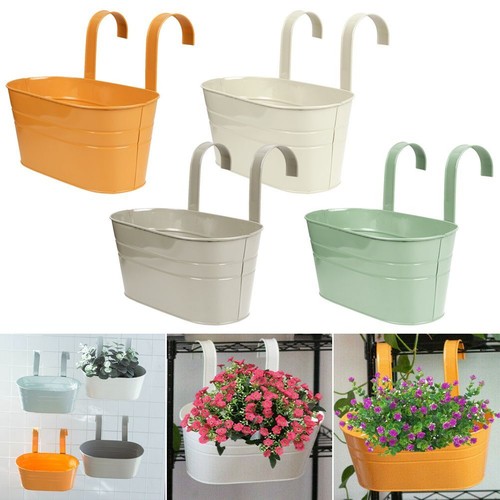 Oval metal plant - oval, pot