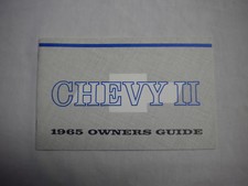 65 CHEVY II NOVA OWNERS MANUAL