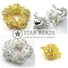 5 X RHINESTONE SILVER/GOLD