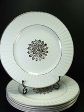 Retro 6x Alfred Meakin Traditional Ironstone Leeds White Dinner Plates 10"