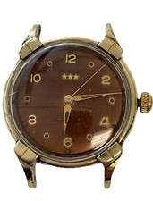 Benrus Red Dial 3 Stars Self Winding Watch Working Swiss KE305