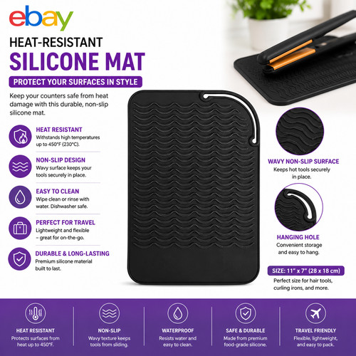 Heat resistant silicone mat - resistant,