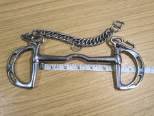 5.5" JHL Slotted Cheek Port Mouth Kimblewick Bit & Curb Chain *Free Postage*