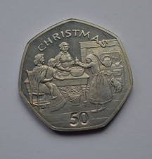 50p Isle of Man Christmas 1998