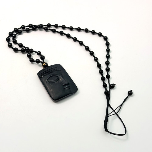 Vintage necklace large black - large,