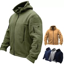 Men Casual Tactical Fleece Jacket Army Hoodie Combat Warm Jumper Security Hoody