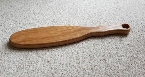 Hairbrush style oak paddle - hairbrush,