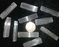 5 Selenite Crystal Wands 4cm