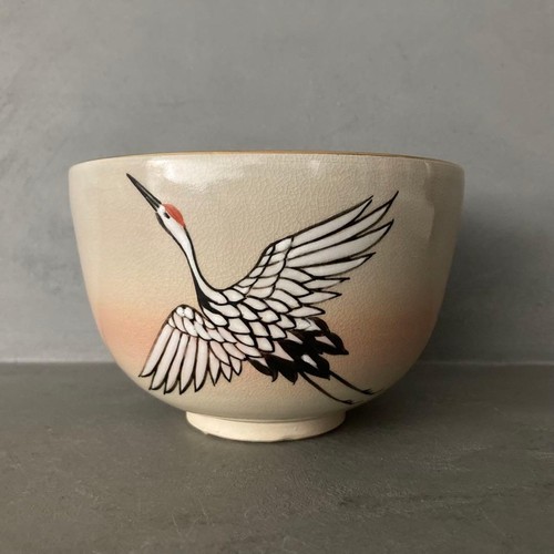 Japanese crane matcha tea - matcha, bowl