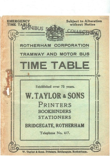 Rotherham corporation tramway - rotherham,