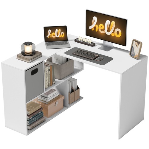Homcom shaped computer desk - shaped,