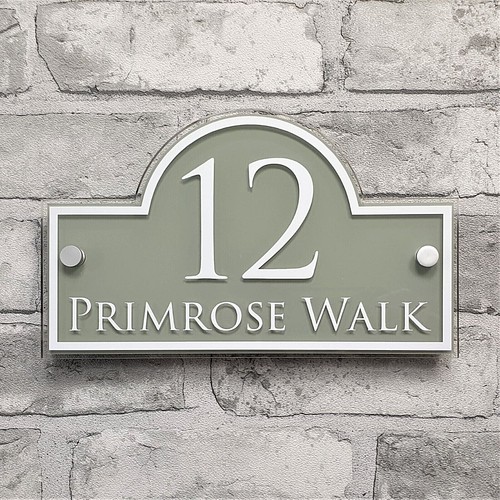 Traditional house number sign - house,
