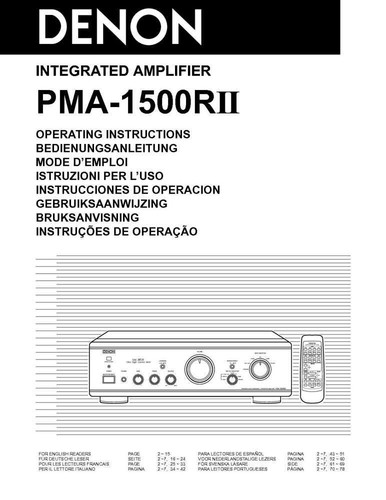 Denon pma 1500r amplifier - denon, pma-1500r