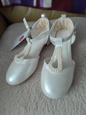 GIRLS WEDDING FLOWER GIRL HOLY COMMUNION PARTY SHOES SIZE 35