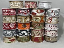 2 metre or Full 10 metre Roll 38mm 63mm Wired Halloween Christmas Hessian Ribbon