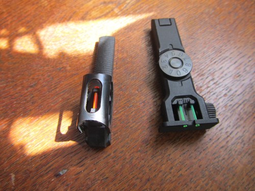 Illuminated front rear sight - front, &