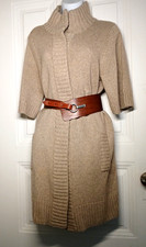 BANANA REPUBLIC NWT LAMB WOOL BEIGE COAT L GUCCI VERSACE ANTHROPOLOGIE