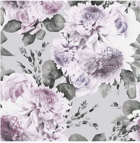 Lilac floral roses - floral,