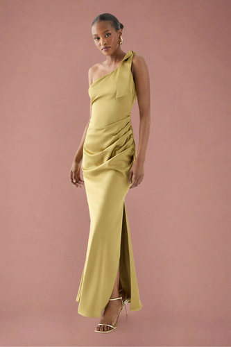 Misspap olive bridesmaid dress - olive,