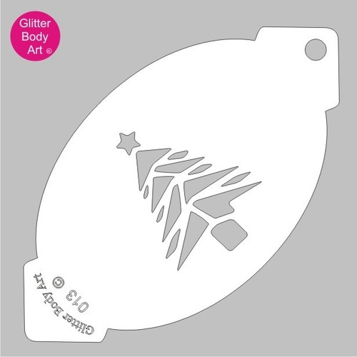 Christmas tree stencil - christmas,