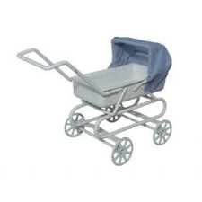 Dolls House White Baby Pram