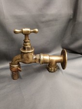 X LARGE AGED BRASS GARDEN TAP