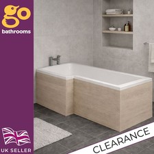 Light Oak L Shape Bath Panel