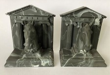 RARE AYNSLEY PORTLANDWARE “HORSE HEAD” BOOK ENDS !