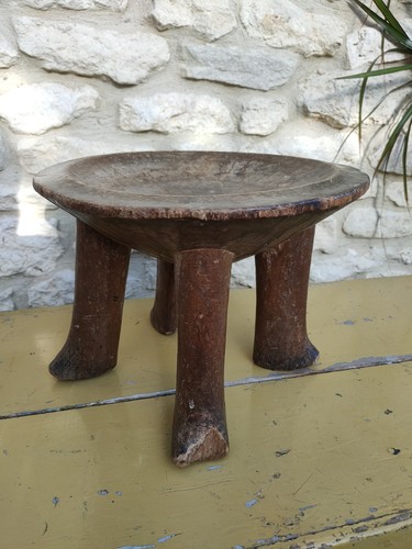 Antique ethiopian tribal stool - antique,
