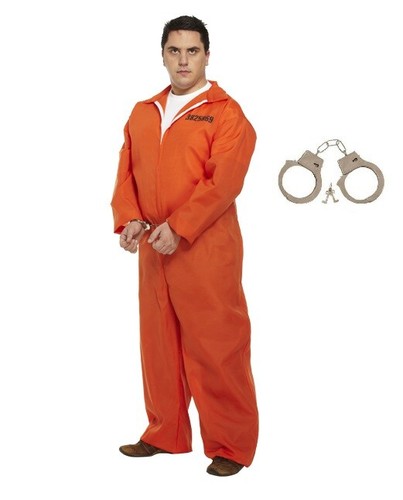 Mens prisoner costume overall - mens,