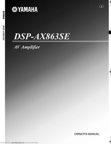 Yamaha dsp ax863se - yamaha, dsp-ax863se