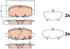 REAR BRAKE PAD SET DISC BRAKE